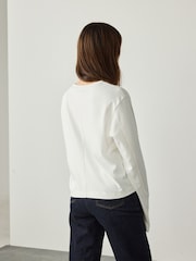 Branco - Interlock Long Sleeve Crew Neck T-Shirt - Imagem 4 de 8