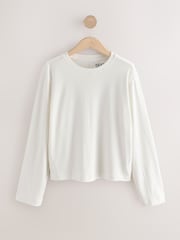 Branco - Interlock Long Sleeve Crew Neck T-Shirt - Imagem 6 de 8