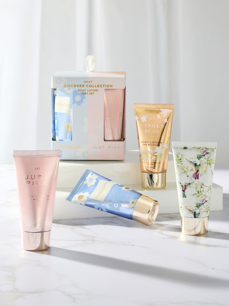Set of 4 Travel Size 24hr Moisturising Body Lotion - Image 1 of 5 Set of 4 Travel Size 24hr Moisturising Body Lotion - Image 1 of 5