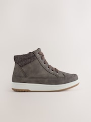 Chocolate Brown Warm Lined High Top Boots - Image 2 of 5