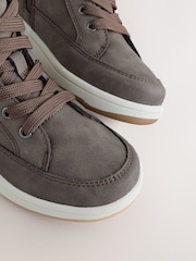 Chocolate Brown Warm Lined High Top Boots - Image 3 of 5