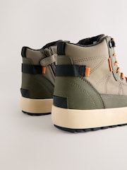 Khaki Green Standard Fit (F) Warm Lined High Top Boots - Image 5 of 6