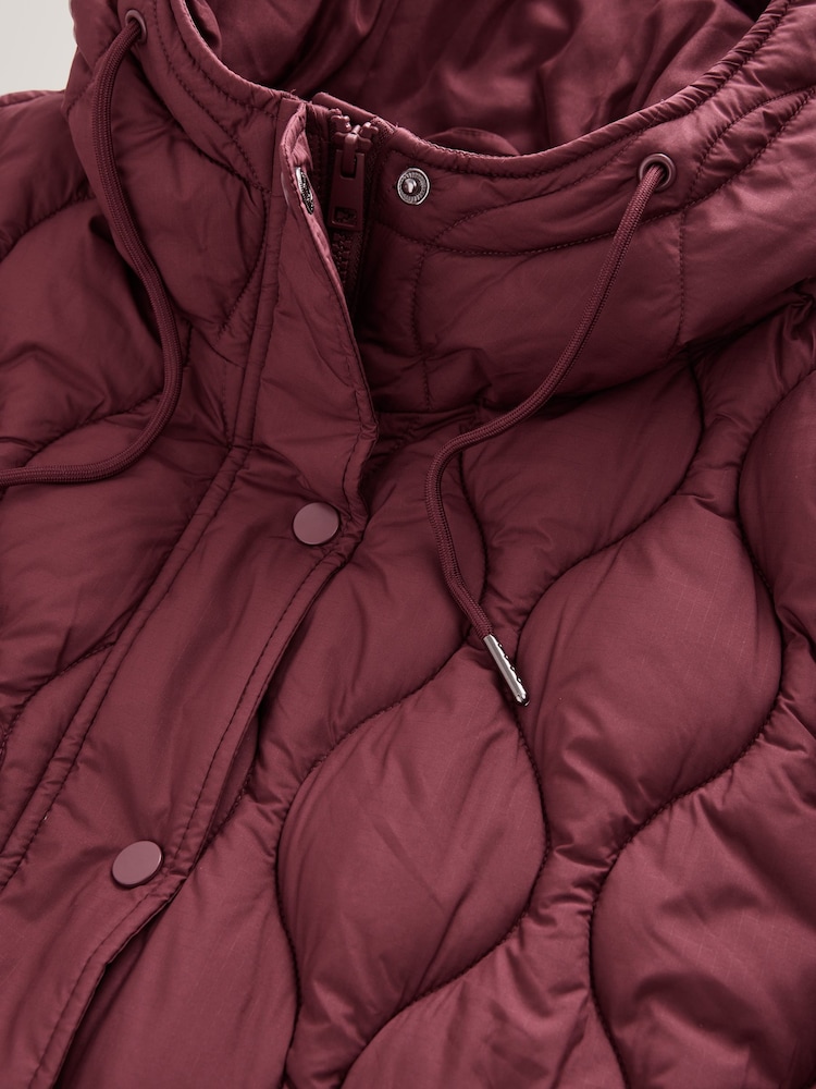 Berry Red Lightweight Quilted Jacket - Image 2 of 4 Berry Red Lightweight Quilted Jacket - Image 2 of 4