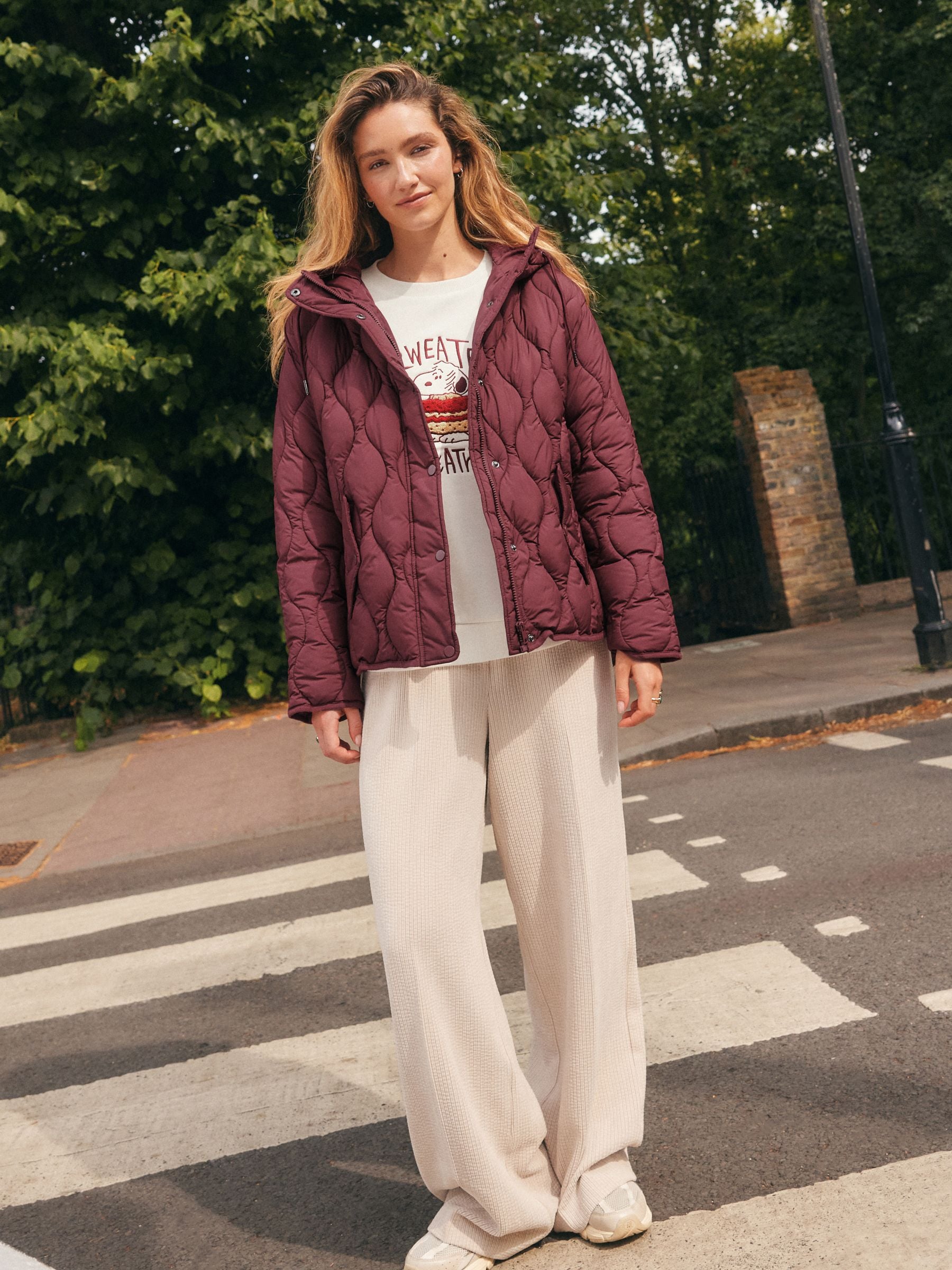 Buy Burgundy Red Lightweight Quilted Jacket from Next USA
