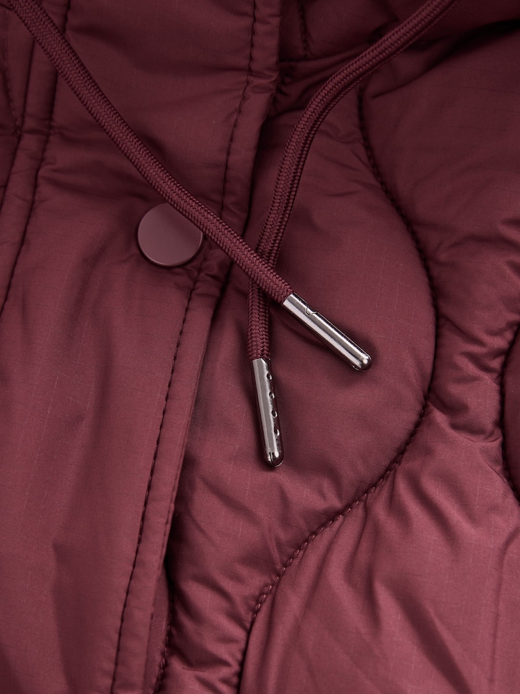 Berry Red Lightweight Quilted Jacket - Image 4 of 4 Berry Red Lightweight Quilted Jacket - Image 4 of 4