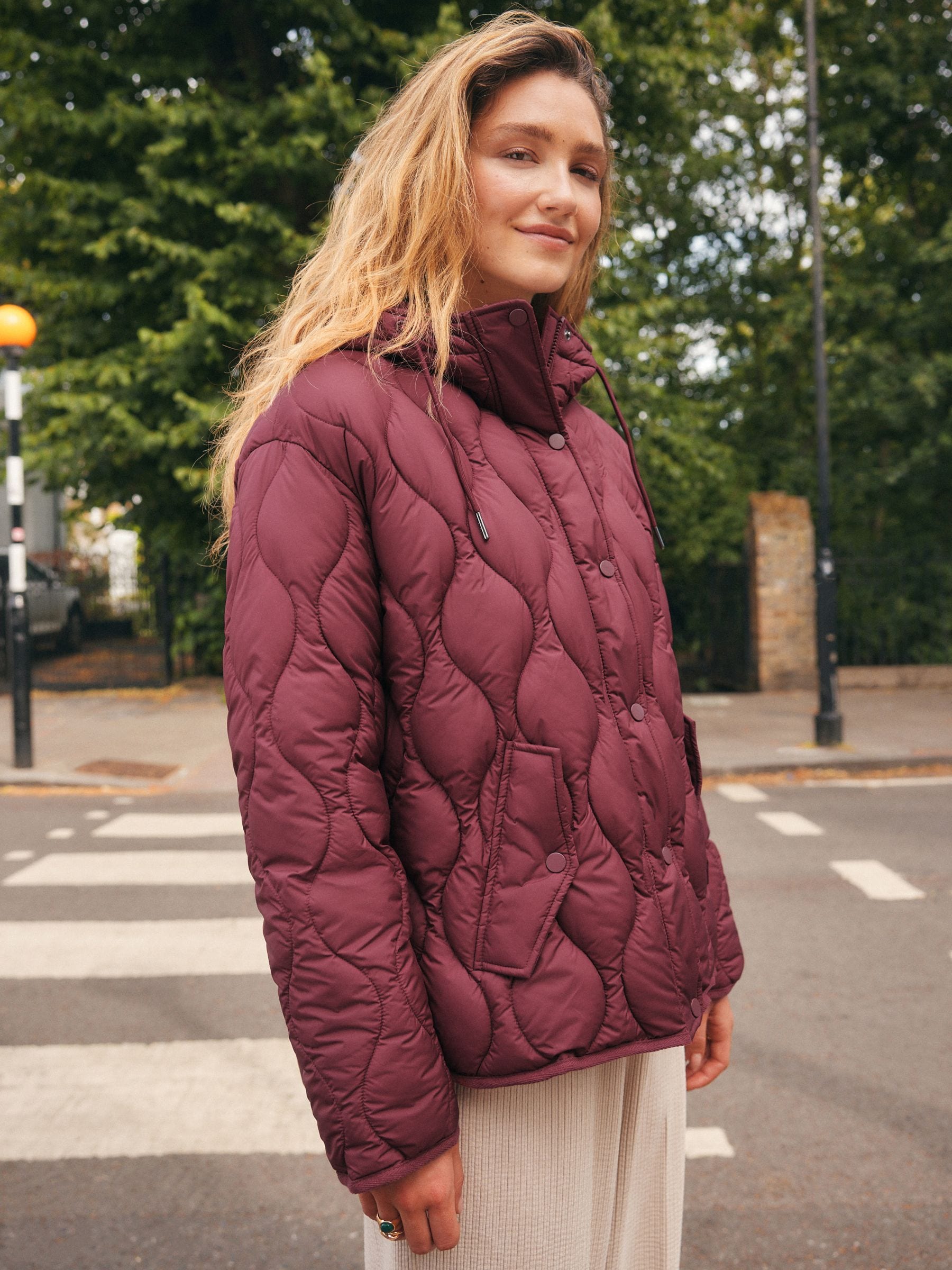 Buy Burgundy Red Lightweight Quilted Jacket from Next Canada