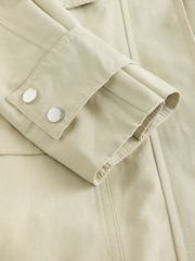 Sage Green Shower Resistant Hooded Rain Coat - Image 8 of 8