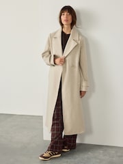 Cream Long Maxi Coat - Image 2 of 9