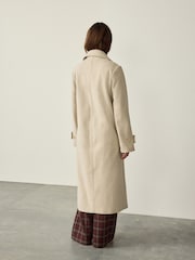Cream Long Maxi Coat - Image 3 of 9