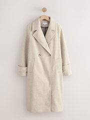 Cream Long Maxi Coat - Image 6 of 9