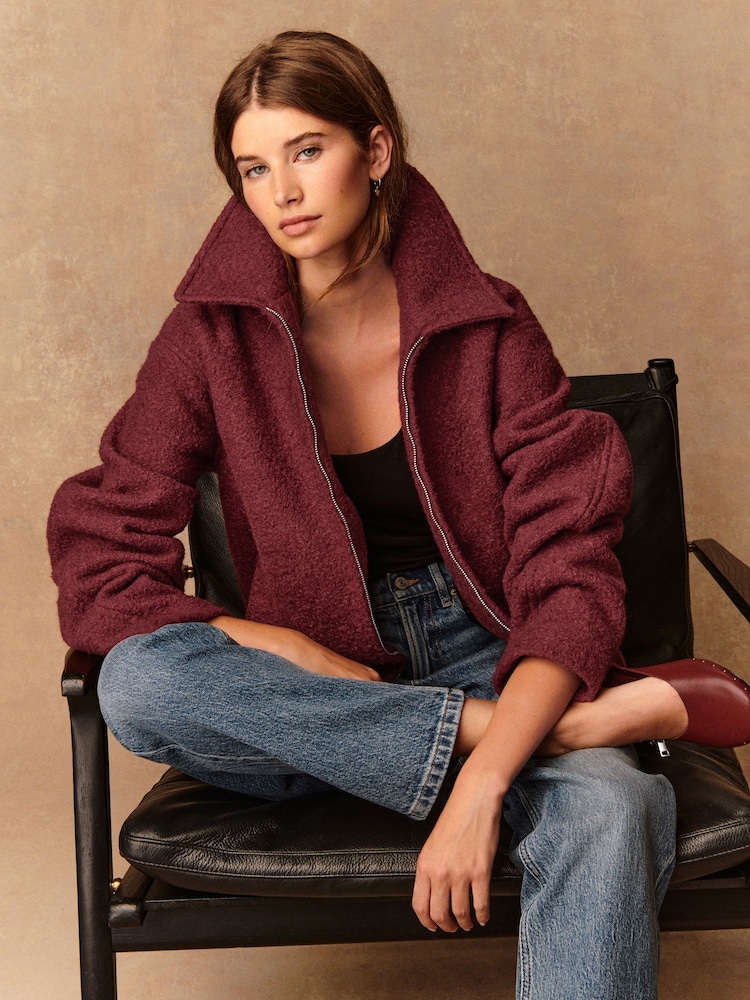 Rojo - Coatigan Bomber Jacket - Imagen 1 de 9 Rojo - Coatigan Bomber Jacket - Imagen 1 de 9