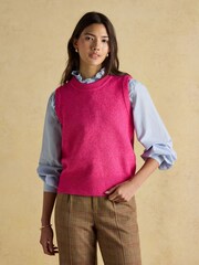 Joules Holly Fushsia Pink Knitted Vest - Image 1 of 8
