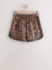 Leopard Print Sports Shorts With Contrast Stripe - Image 5 of 7