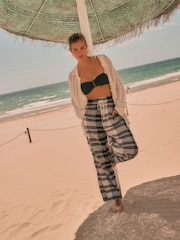 Black/White Textured Check Barrel Trousers - Image 2 of 9