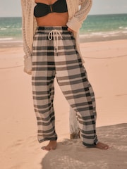 Black/White Textured Check Barrel Trousers - Image 3 of 9