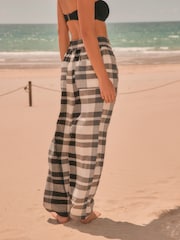 Black/White Textured Check Barrel Trousers - Image 4 of 9