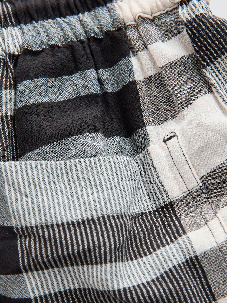 Black/White Textured Check Barrel Trousers - Image 9 of 9