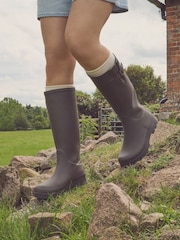Chocolate Brown Knee High Wellies - Image 1 of 10