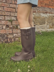 Chocolate Brown Knee High Wellies - Image 3 of 10