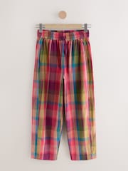 Pink Textured Check Barrel Trousers - Image 6 of 8