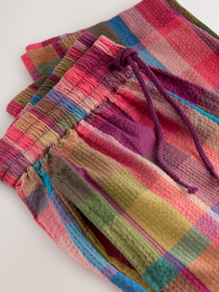 Pink Textured Check Barrel Trousers - Image 8 of 8