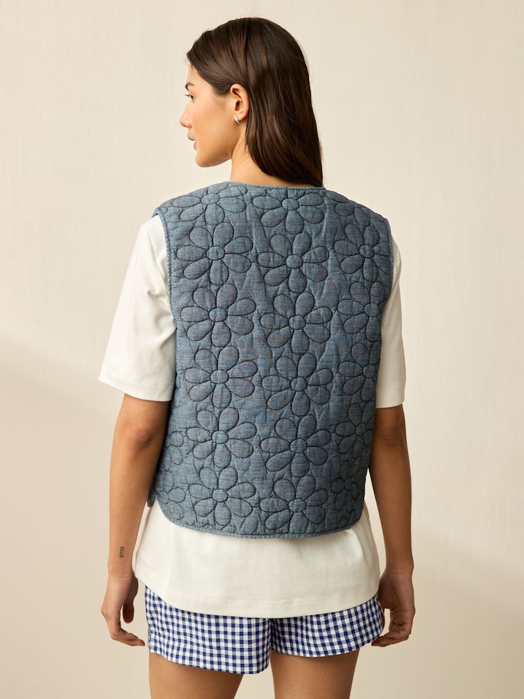Blue Pull On Gingham Shorts - Image 2 of 6