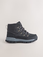 Grey Nylon Waterproof Lace-Up Walking Boots - Image 2 of 5