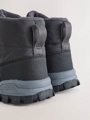 Grey Nylon Waterproof Lace-Up Walking Boots - Image 3 of 5