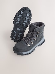Grey Nylon Waterproof Lace-Up Walking Boots - Image 4 of 5