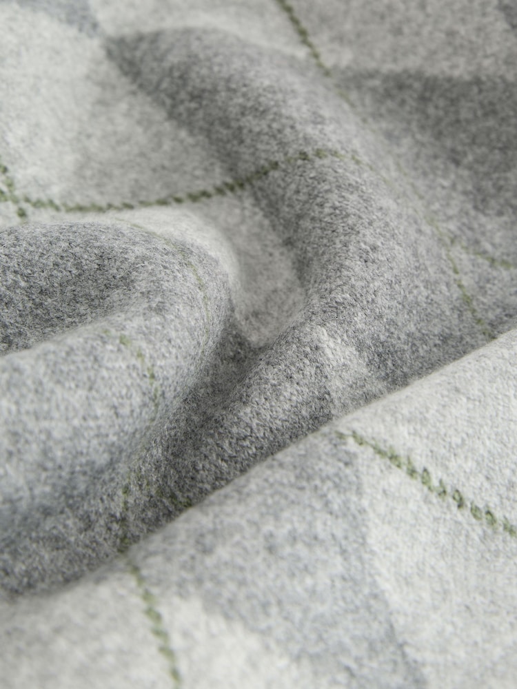 Grey Multi Argyle Supersoft V-Neck Cardigan With Pockets - Image 9 of 9