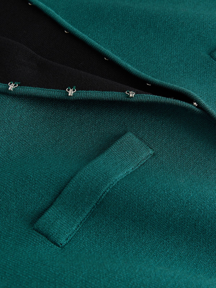 Teal Blue Smart V-Neck Knitted Waistcoat - Image 7 of 7