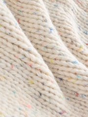 Ecru Neppy Soft Touch Chunky Knit Cardigan With Wool - Image 10 of 10