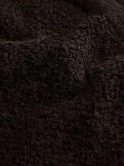 Chocolate Brown Boucle Knitted Gilet With Wool - Image 6 of 7
