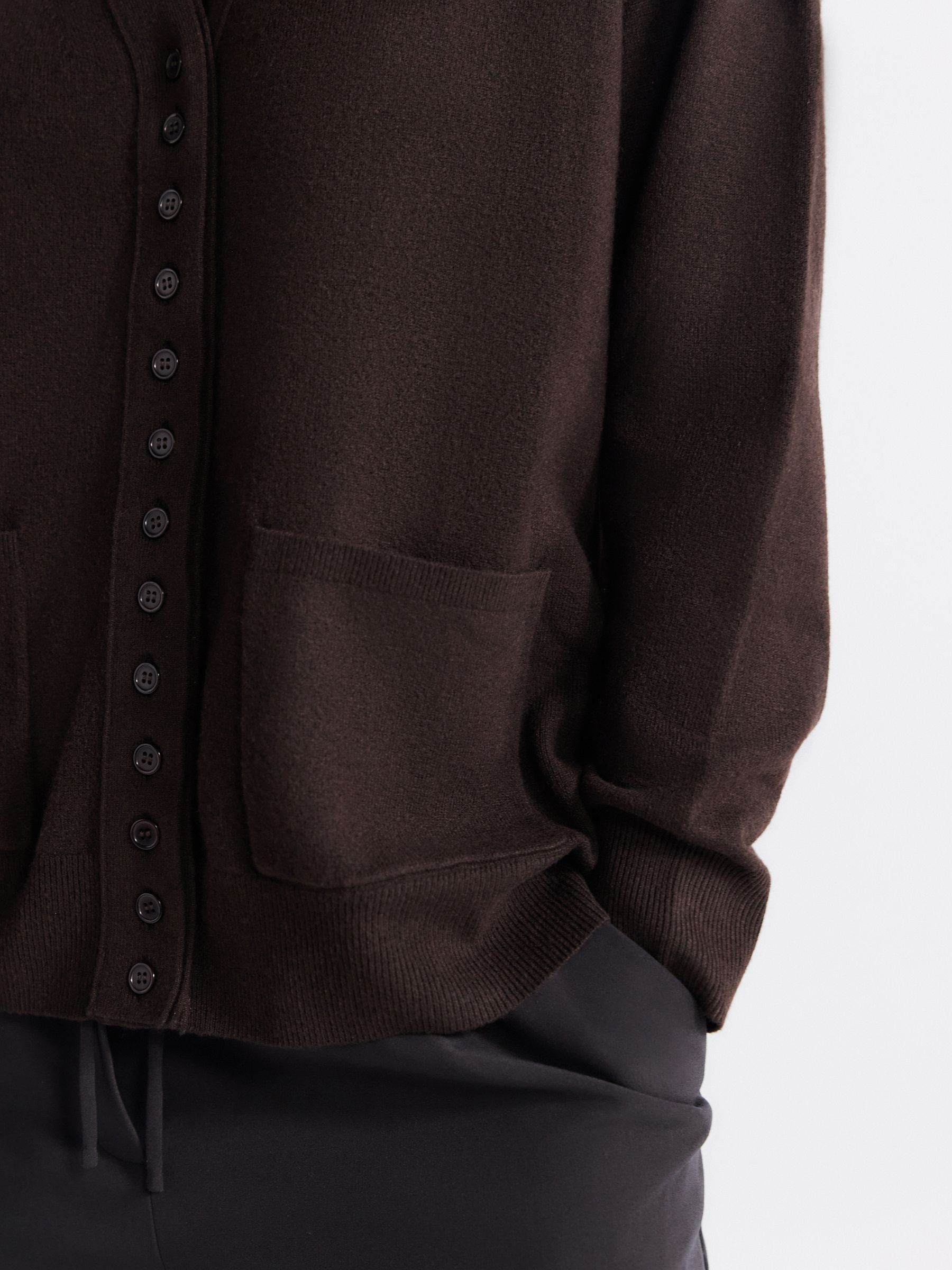 Buy Chocolate Brown Supersoft V-Neck Cardigan With Pockets from