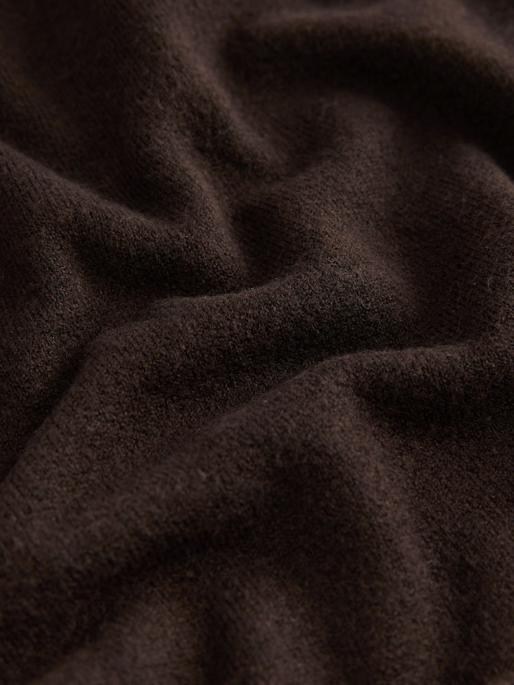 Chocolate Brown Supersoft V-Neck Cardigan With Pockets - Image 8 of 8