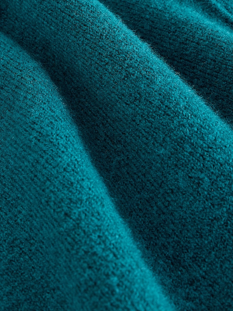 Teal Blue Supersoft V-Neck Cardigan With Pockets - Image 10 of 10 Teal Blue Supersoft V-Neck Cardigan With Pockets - Image 10 of 10
