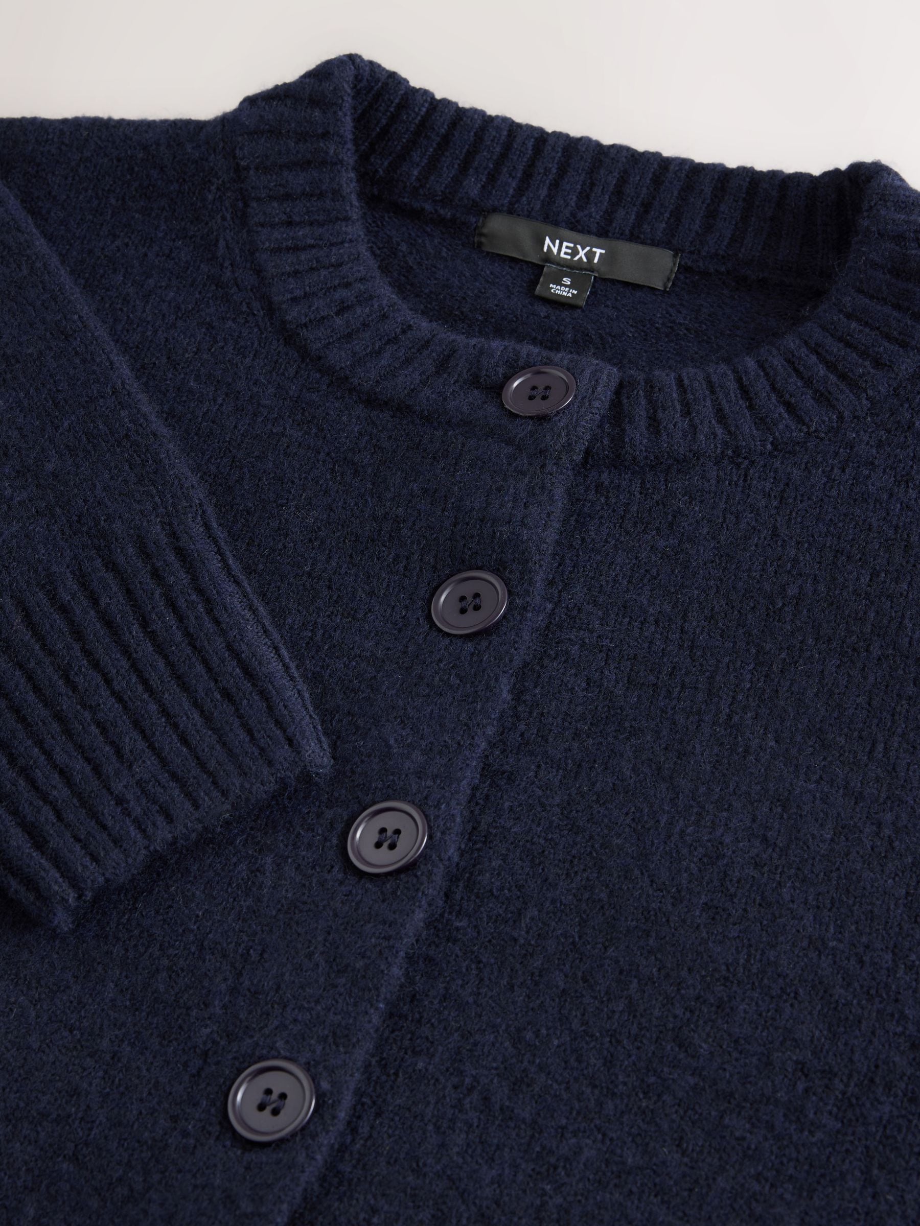 Buy Navy Blue Crew Neck Knitted Cardigan from Next USA