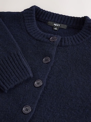 Green/Blue Crew Neck Knitted Cardigan - Image 7 of 8