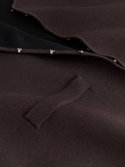 Chocolate Brown Smart V-Neck Knitted Waistcoat - Image 8 of 8