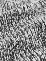 Monochrome Shoulder Padded Twist Knit Cardigan - Image 2 of 3