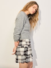 Black/White Check Rara Mini Skirt - Image 2 of 13