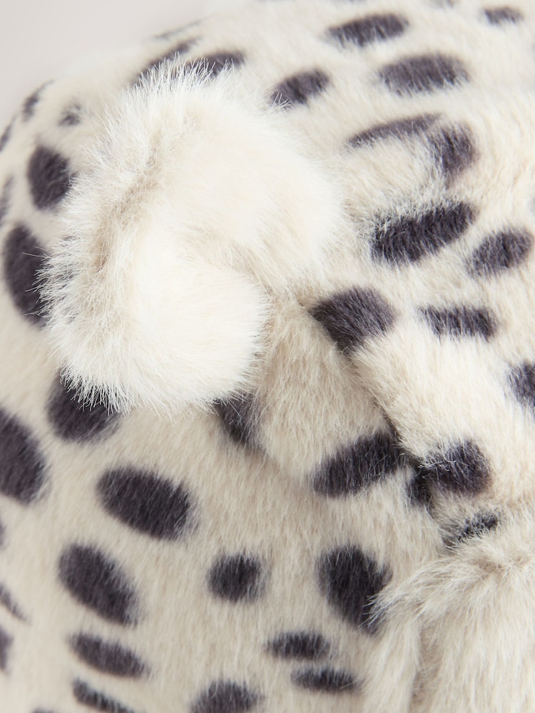 Leopard Faux Fur Earred Baby Trapper Hat (0mths-2yrs) - Image 2 of 3