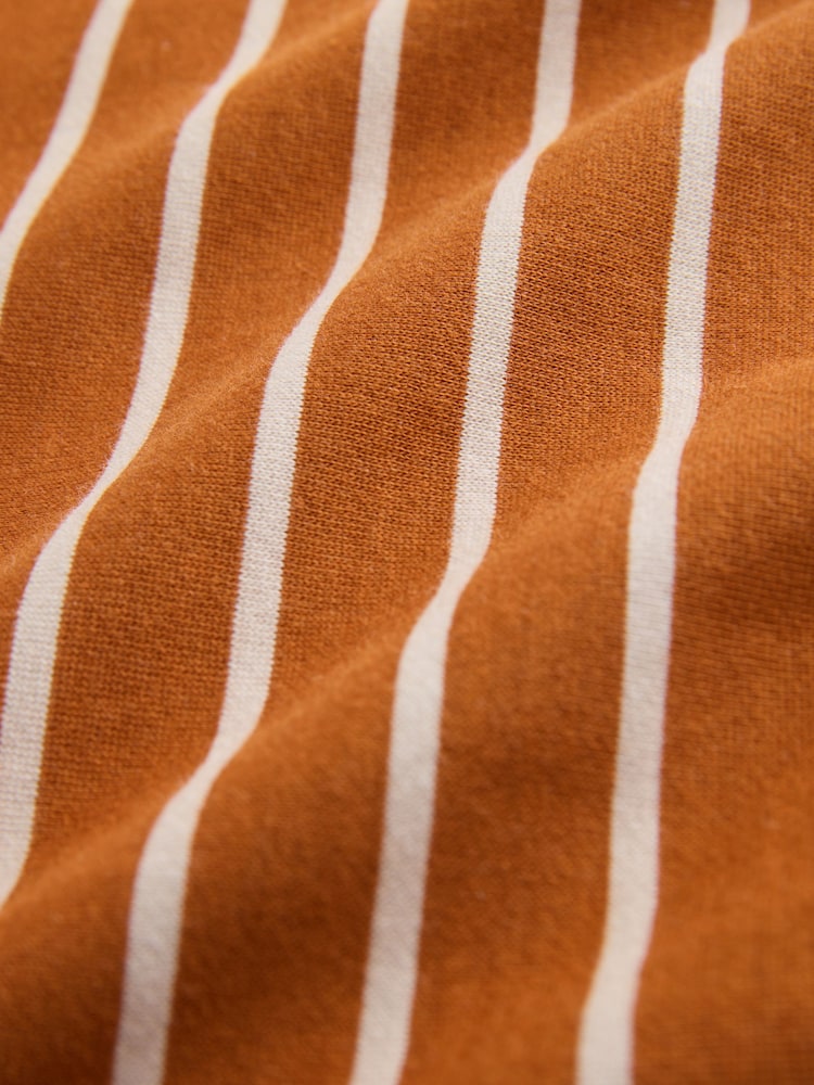 Tan Brown Ecru Stripe Bear Appliqué Crew Neck Jersey Sweatshirt (3mths-7yrs) - Image 6 of 6