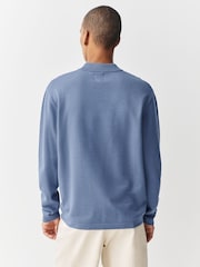 Blue Regular Fit Premium Feel High Crew Neck Jumper - Image 3 of 7