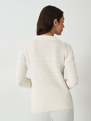 Crew Clothing Company White Tali Collared Jumper - Image 5 of 8