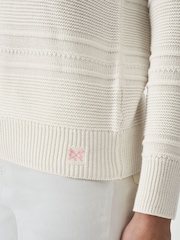 Crew Clothing Company White Tali Collared Jumper - Image 7 of 8