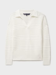 Crew Clothing Company White Tali Collared Jumper - Image 8 of 8