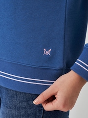 Crew Clothing Company Blue Supersoft Graphic Hoodie - Image 3 of 5