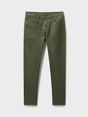 Crew Clothing Company Green 5 Pocket Overdyed Denim Jeans - Image 5 of 5