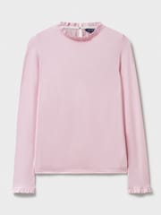 Crew Clothing Company Pink Frill Collar Layering Top - Image 5 of 5